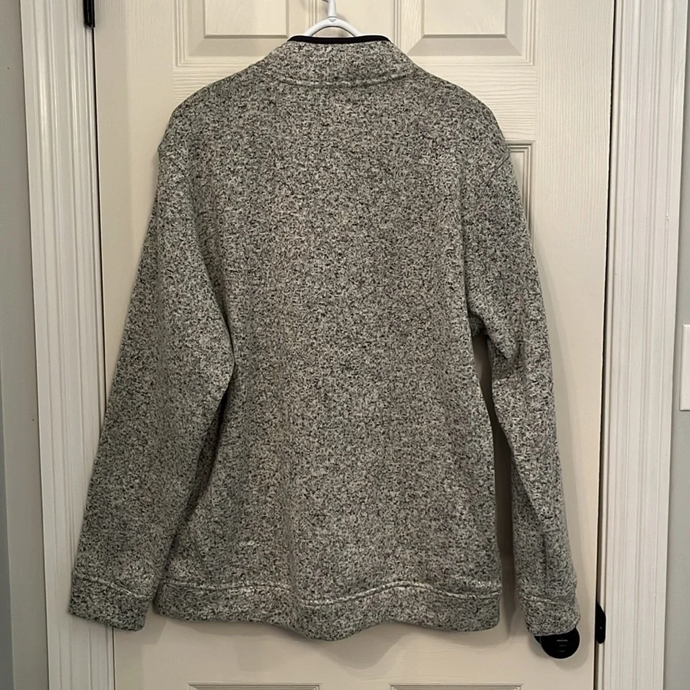 Eddie Bauer Men’s Gray Radiator Fleece Snap Mock‎ Pullover Size Extra Large